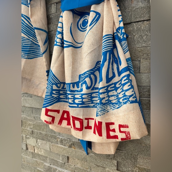 Blue Fish Swimsuit Bathing Suit Coverup Kimono Mini Dress Small - Picture 6 of 11